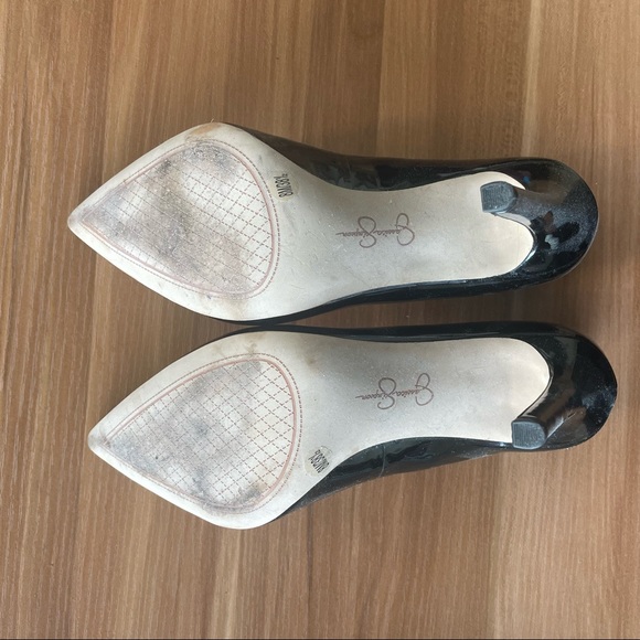 Jessica Simpson Cassani Black Patent Leather Heels Size 8 - Picture 4 of 4
